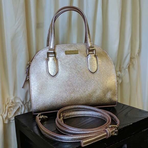 NWT Kate Spade Mini Reiley Rose Gold Purse - Picture 2 of 8